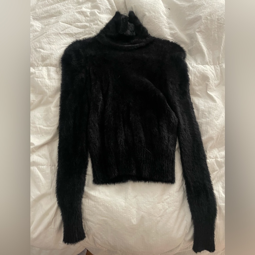 women’s black turtleneck brand majorelle